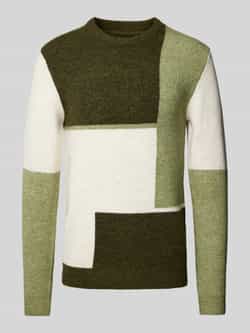 Blend Gebreide pullover met ribboorden
