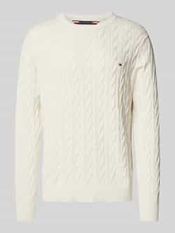 Tommy Hilfiger Retro-geïnspireerde Chain Knit Sweatshirt Room White Heren