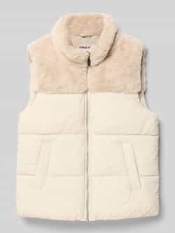 Only Regular fit bodywarmer met imitatiebont model 'WANJA'