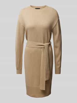 Armani Exchange Gouden Jurk met Geribbelde Details Beige Dames