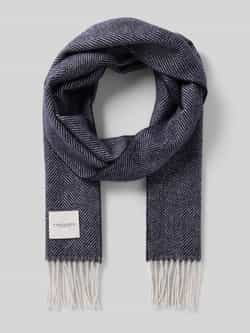Profuomo Sjaal van pure wol met labeldetail