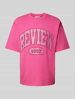 REVIEW Oversized T-shirt met labelprint