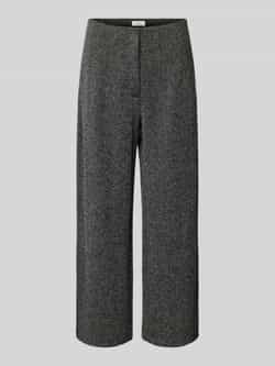 S.Oliver BLACK LABEL High rise culotte met elastische band en visgraatstructuur