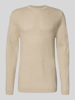 CG Club of Gents Gebreide pullover van wolmix met ronde hals