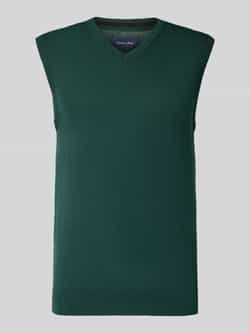 Christian Berg Men Gebreid shirt van een mix van merinowol met V-hals