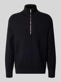 CK Calvin Klein Gebreide pullover van viscosemix met ritssluiting