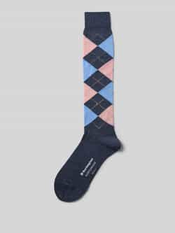 Burlington Kniekousen met argyleprint model 'Marylbone'