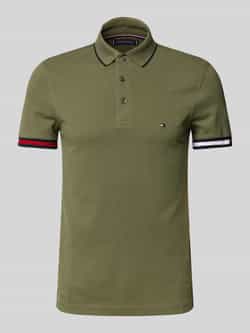 Tommy Hilfiger Slim fit poloshirt van een mix van katoen en elastaan