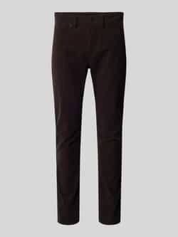 Boss Straight leg corduroy broek met ceintuurlussen model 'DELAWARE'