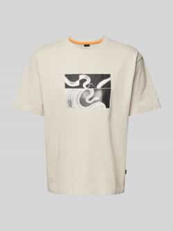 Boss Orange T-shirt met labelprint model 'Barragan'