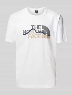 The North Face T-shirt met labelprint model 'MOUNTAIN LINE'