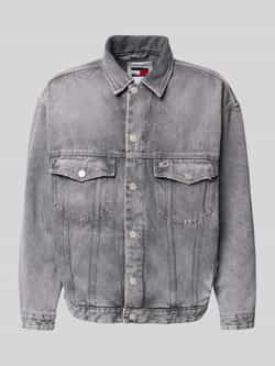 Tommy Jeans Oversized jeansjack met labelstitching model 'AIDEN'