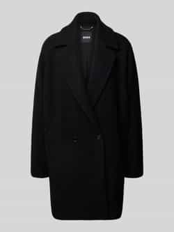 Boss Lange wollen jas met reverskraag model 'CALODINO2'