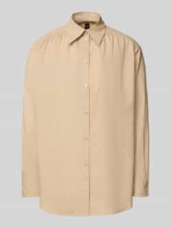 Boss Orange Relaxed fit blouse met kentkraag model 'Belegant'