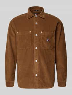 Tommy Jeans Relaxed fit ribcordoverhemd van puur katoen