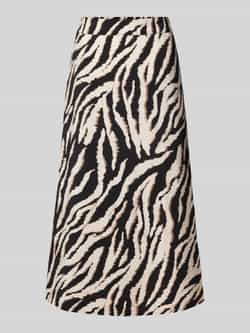 OBJECT midi rok OBJJACIRA met zebraprint zwart wit