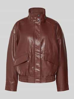 Only Regular fit jack in leerlook van viscosemix model 'JULIA'