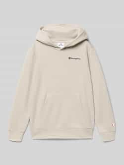 Champion Hoodie met labelstitching en kangoeroezak