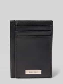 CK Calvin Klein Pasjeshouder van leer met labelapplicatie model 'PLAQUE'