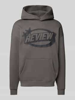 REVIEW Hoodie met labelprint