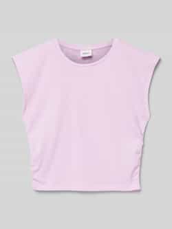 S.Oliver RED LABEL Shaped fit korte top van zuiver katoen met tekstprint