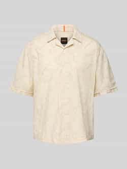 Boss Orange Relaxed fit vrijetijdsoverhemd met 1 2-mouwen model 'Lapisy'