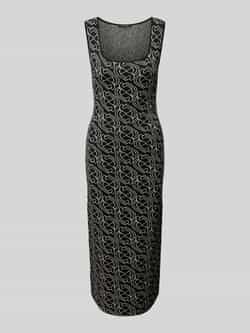 Comma Midi-jurk met ronde hals