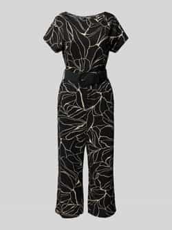 S.Oliver BLACK LABEL Regular fit jumpsuit in culottelengte met gevlochten riem