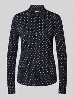 Marc O'Polo Regular fit jersey blouse met lange mouwen van viscosemix met polkadots