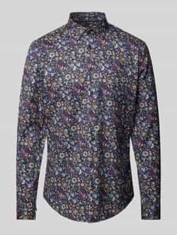 Jake*s Slim fit zakelijk overhemd met kentkraag