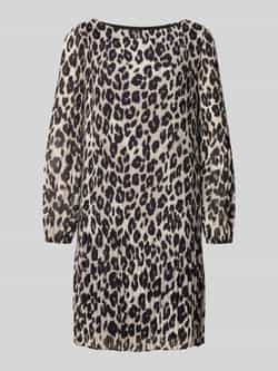S.Oliver BLACK LABEL Loose fit plisséjurk met all-over motief