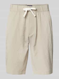 MCNEAL Korte regular fit broek met structuurmotief