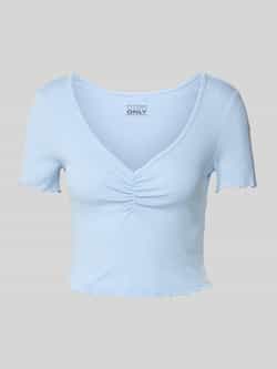 Only Regular fit korte top van een mix van katoen en elastaan model 'BETTY'