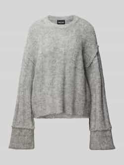 Pieces Loose fit gebreide pullover met wol en details op de zomen model 'RUBBLE'