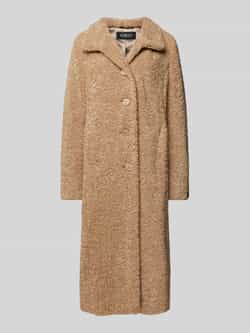 Milo Coats Lange jas met platte kraag model 'Flo'