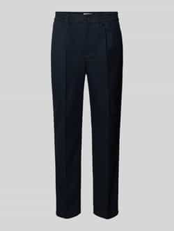 Casual friday Tapered fit bandplooibroek met elastische band model 'MARC'