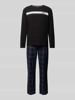 BOSS Pyjama Urban Long Set 10 met contrasterend logo (set 2-delig)