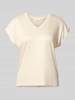 Opus T-shirt van viscose met V-hals model 'Savilchen'