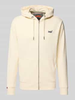 Superdry Sweatjack met logostitching en capuchon