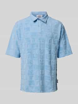 Carlo colucci Regular fit poloshirt met knoopsluiting model 'BEACHWEAR'