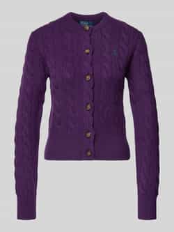 Polo Ralph Lauren Cardigan van een mix van wol en kasjmier met labelstitching