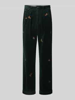 Polo Ralph Lauren Relaxed fit corduroy broek met motiefstitching model 'WHITMAN'