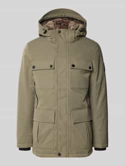 Tom Tailor Regular fit parka met voering van capuchon van imitatiebont