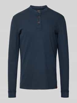 Superdry Shirt met lange mouwen en serafinohals model 'Grandad'
