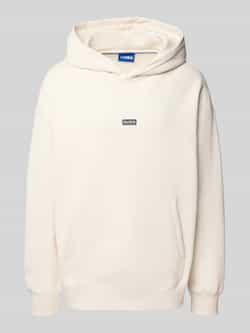 Hugo Blue Loose fit hoodie van puur katoen model 'NAZARDO'