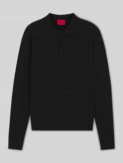 HUGO Slim fit poloshirt van viscosemix