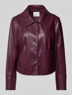 s.Oliver BLACK LABEL Getailleerd jack in leerlook met twill voering