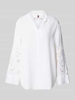 Tommy Hilfiger Relaxed fit overhemdblouse van een mix van linnen en viscose