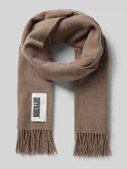 drykorn Sjaal van wol met labelpatch model 'GAZE'