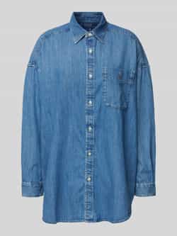 Polo Ralph Lauren Regular fit jeansoverhemd met labelstitching model 'BUTTO'